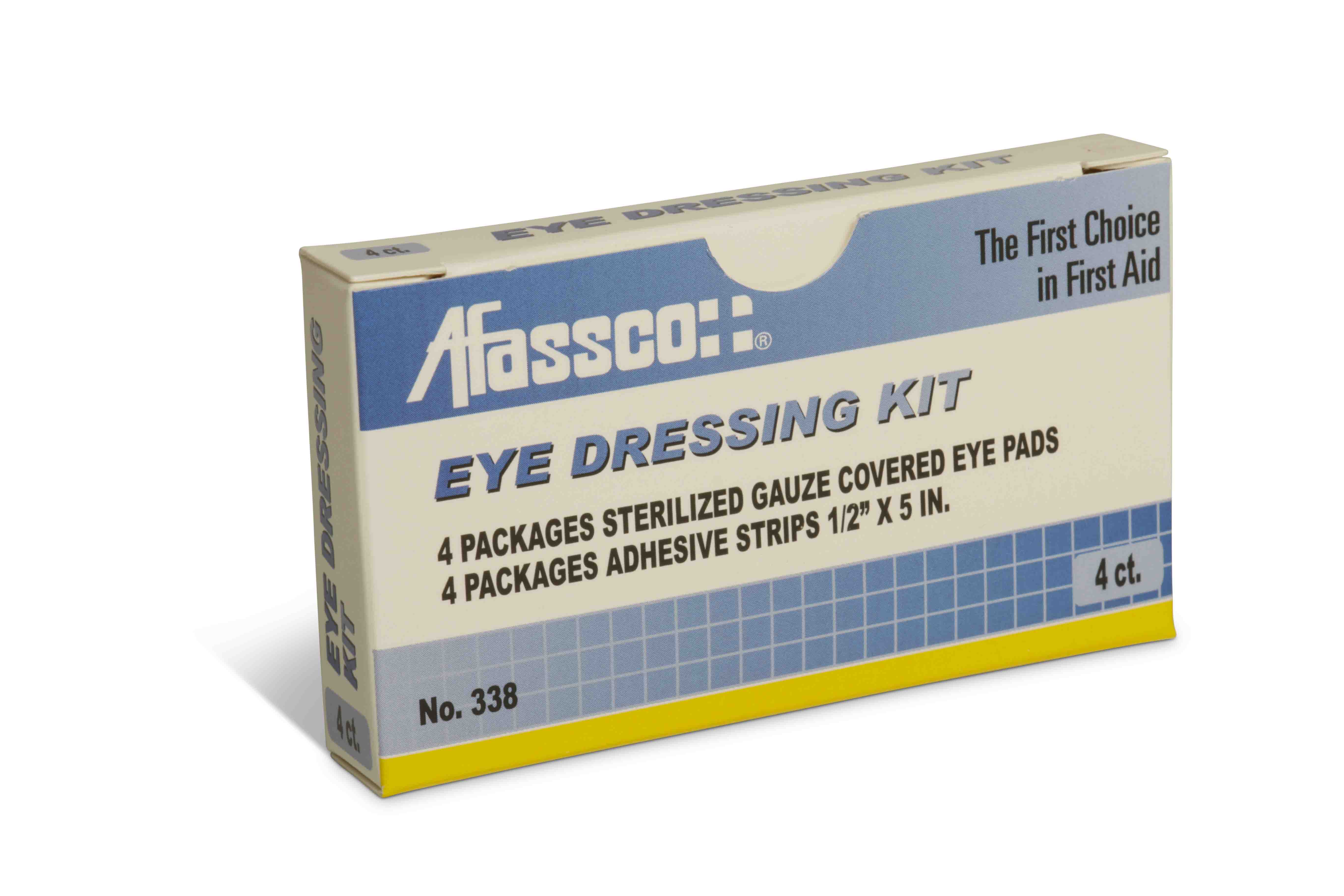 Sterile Eye Pads, Box of 4 Pads and 4 Adhesive Strips